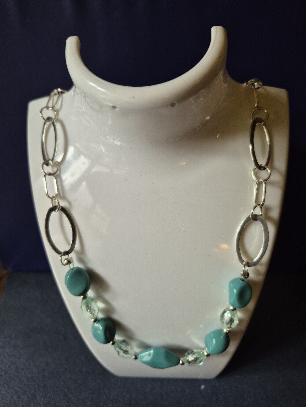 Handmade Chain Bead Necklace 20"